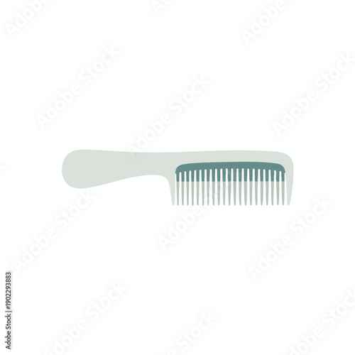 White Hair Comb Isolated on White Background