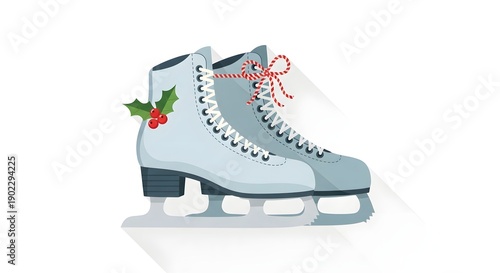 ice skates on white background