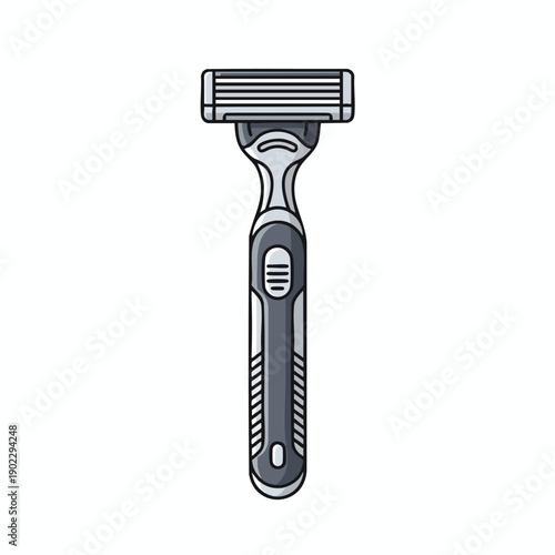 Illustration of a Razor on White Background
