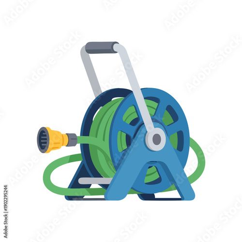 Garden Hose Reel with Watering Spray Nozzle