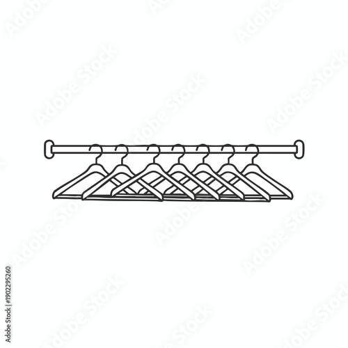 Minimalist Clothes Hanger Illustration