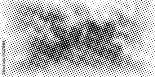 Abstract gradient halftone wave dotted textured pattern. Retro comic pop art backdrop with halftone dots design. Vintage backdrop for comic superhero text, speech bubble, message. Vector ilustration