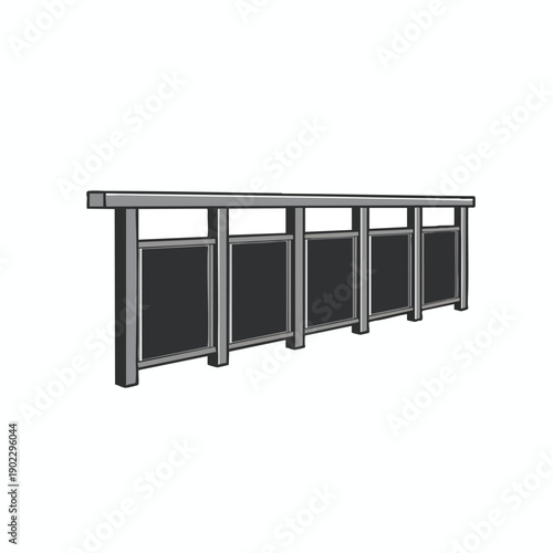 Metal Counter with Shelves