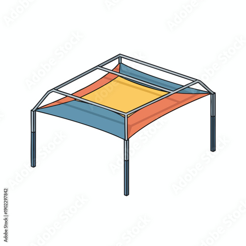 Colorful Outdoor Canopy Structure