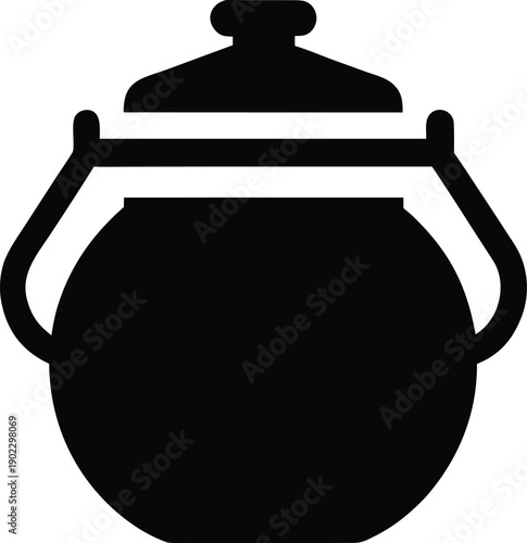 zero waste jar bulk silhouette vector illustration on transparent background