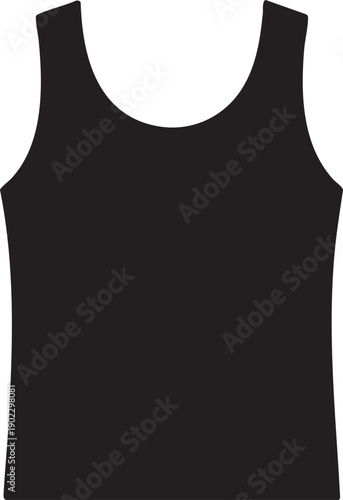 Mens Undershirt Tank Top Apparel Silhouettes on white background