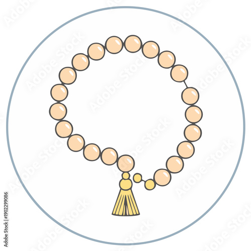 Prayer beads with tassel spiritual accessory for meditation and contemplation