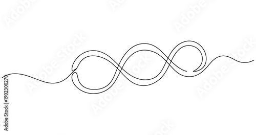 Elegant minimalist continuous line art design on white background. No editable stroke
