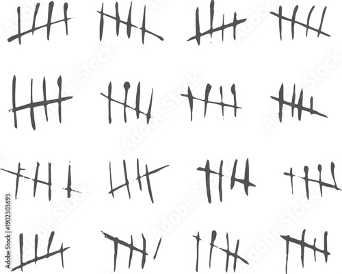 A series of numbers are written in black on a white background