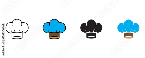 Chef hat icon vector. Toque blanche bakery and restaurant headwear symbol. Vector illustration.
