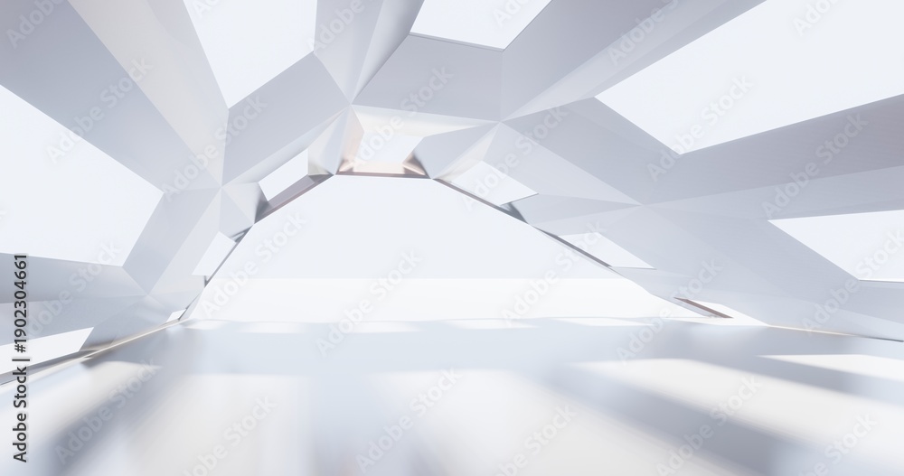 Fototapeta premium Abstract architecture background arched interior 3d render