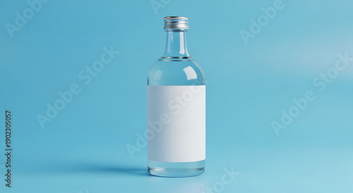 A transparent glass bottle with a silver cap and blank white label on a light blue surface viewed from the front Whisk_d224168cb192c4fa6f74259f9f0f2b12dr.png