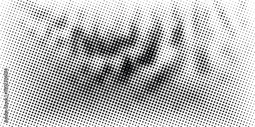 Abstract gradient halftone wave dotted textured pattern. Retro comic pop art backdrop with halftone dots design. Vintage backdrop for comic superhero text, speech bubble, message. Vector ilustration