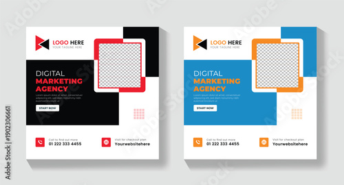 Creative Digital Strategy and Branding Template, Professional Online Marketing Services Flyer, instagram post, LinkedIn Post