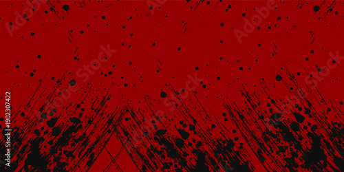 Grunge texture effect background. Distressed rough dark abstract textured. Black isolated on red. Graphic design element vintage style decoration concept grunge vector modern aged