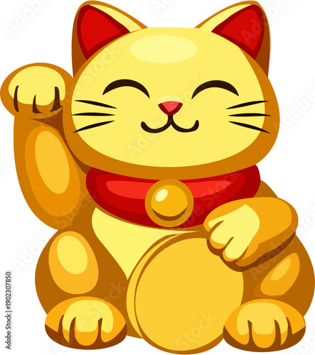 lucky cat in chinees new year