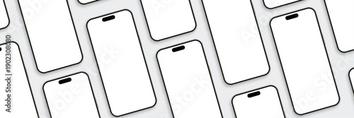 smartphone and Blank Square Social Media Posts Templates.