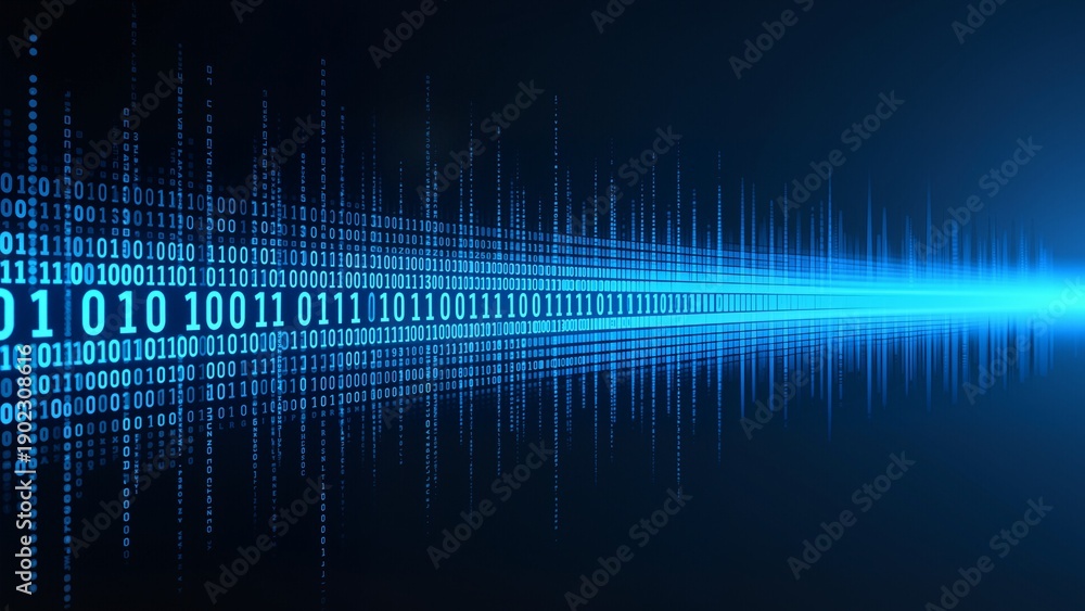 Fototapeta premium Binary code data stream