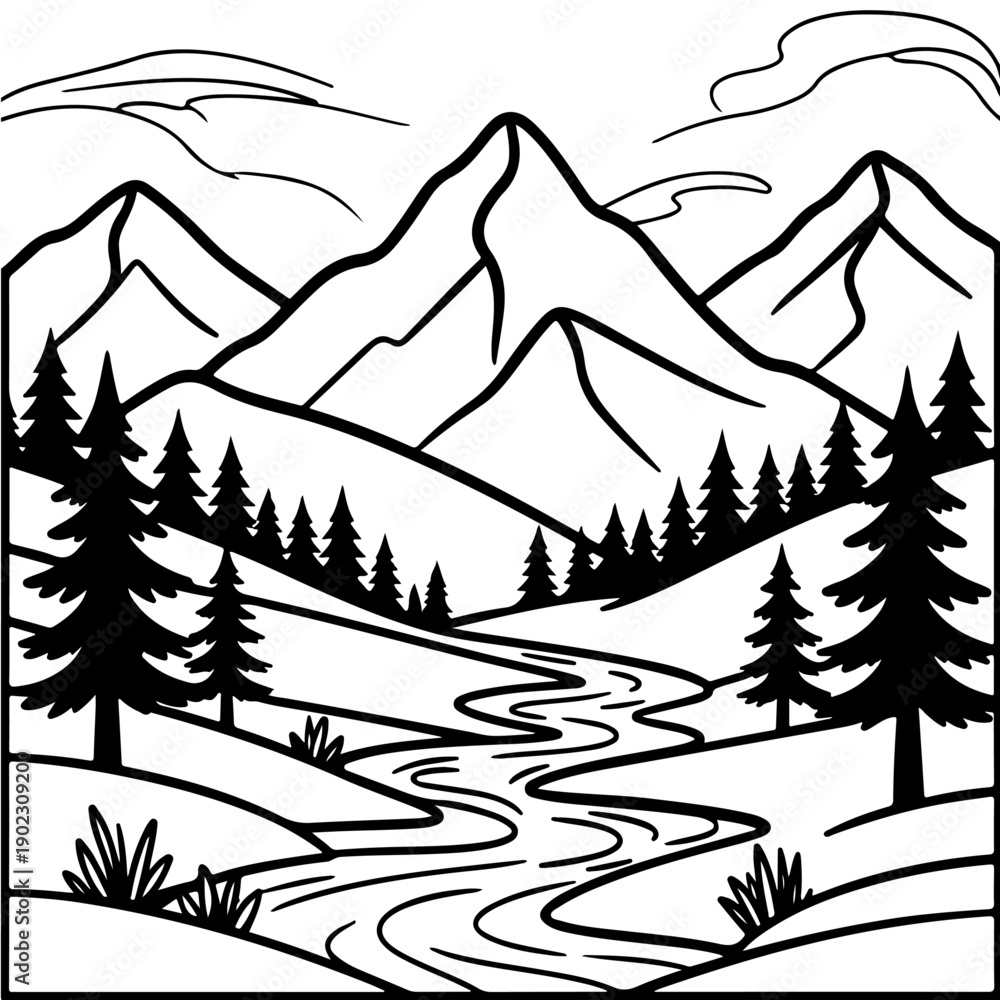 Fototapeta premium winter mountain landscape