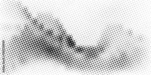 Abstract gradient halftone wave dotted textured pattern. Retro comic pop art backdrop with halftone dots design. Vintage backdrop for comic superhero text, speech bubble, message. Vector ilustration