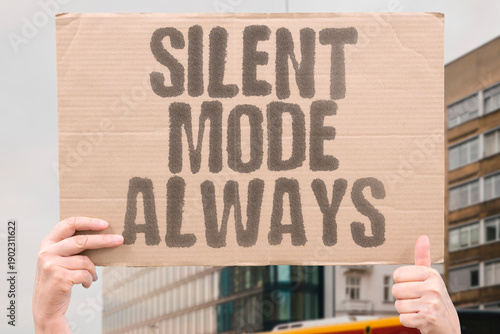 Obraz na plátně "Silent Mode Always" Keeping phone muted avoids confrontation
