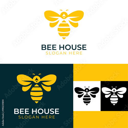 Minimal Bee Logo for Creative Branding Design