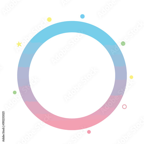 Pastel Rainbow Circle Frame