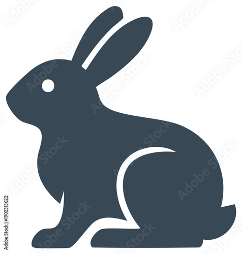 Sitting Rabbit Icon Vector Illustration