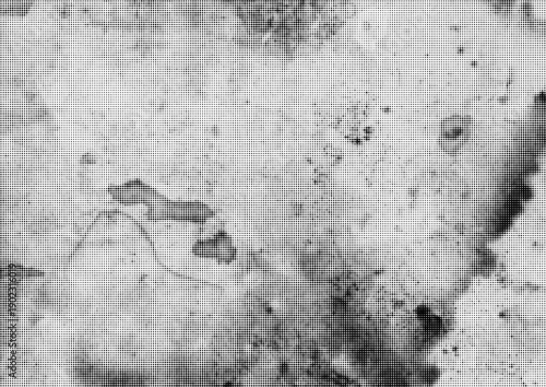 Large vector halftone stained vintage paper texture with a transparent background