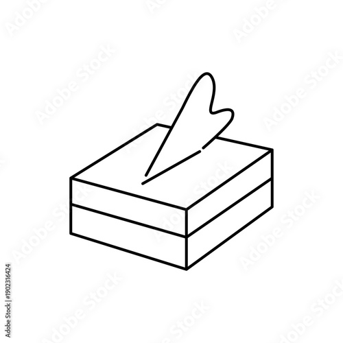 コンパクトな箱ティッシュをモチーフにしたアイコン