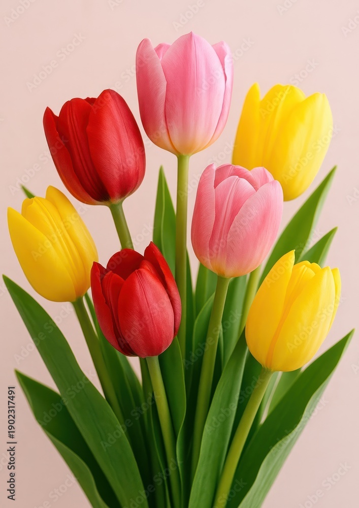 Obraz premium Vibrant tulips in full bloom.