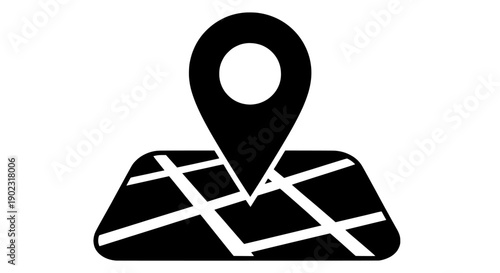 Location pin on map vector illustration, navigation, travel, destination pinpoint flat design