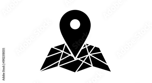 Location pin on map vector illustration, navigation, travel, destination pinpoint flat design