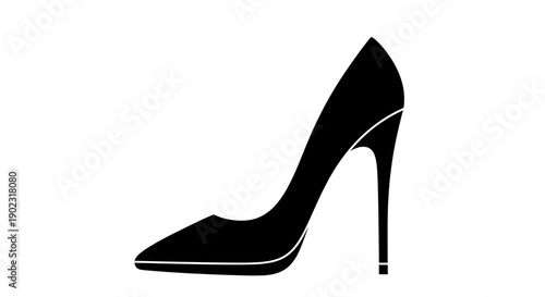 High heel shoe vector illustration, elegant fashion footwear graphic