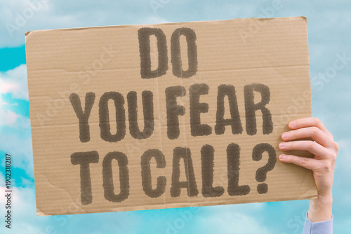 Принти на полотні "Do You Fear To call?" Asking if others share phone anxiety