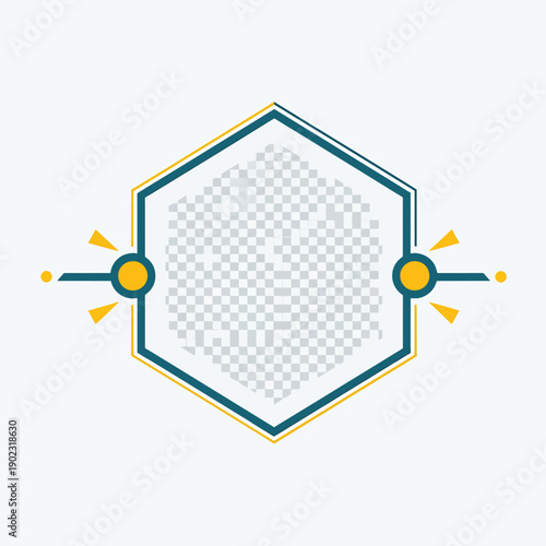 Hexagon Frame with Energy Burst