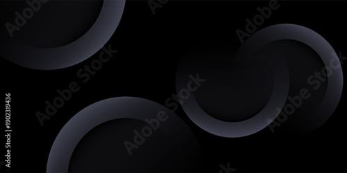 Black premium abstract background with luxury gradient geometric elements. Rich background for exclusive design.  vector ilustration