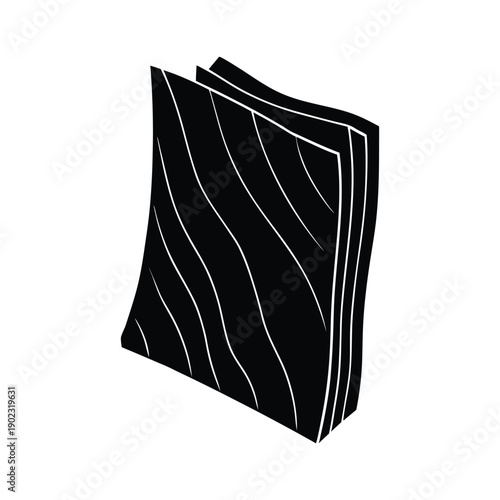 Veneer sheet silhouette. Wood materials and lumber vector icon. 