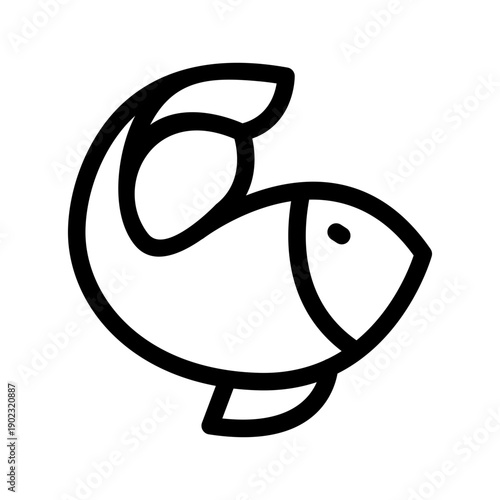 Fish Icon Vector Symbol Design Illustration