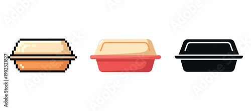 Evolution of burger containers: pixel art to modern design