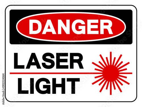 Danger Laser Light Symbol Sign,Vector Illustration, Isolate On White Background Label.EPS10