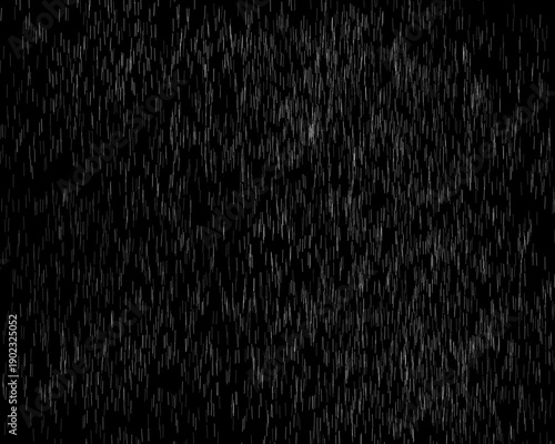 Intense vertical rain drops overlay forming heavy storm curtain on dark background for dramatic weather effects, thriller posters and edits