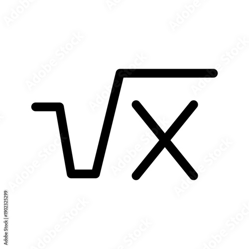 Root Math Icon Vector Symbol Design Illustration