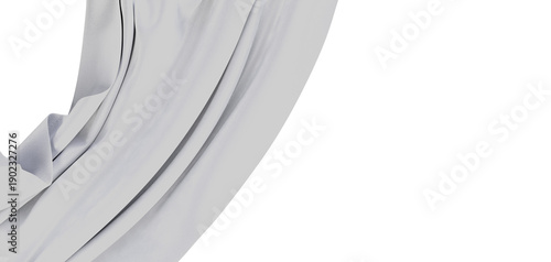 Close up of a flowing white...