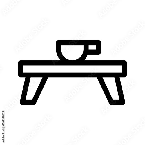 Coffee Table Icon Vector Symbol Design Illustration