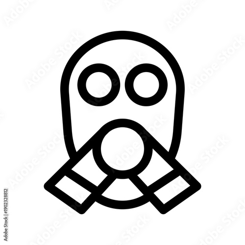 Gas Mask Icon Vector Symbol Design Illustration