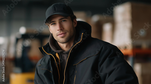Thermal clothes fit for outdoor workers are highlighted in a warehouse setting, underlining their role in providing essential warmth and protection during cold weather jobs and labor-intensive
