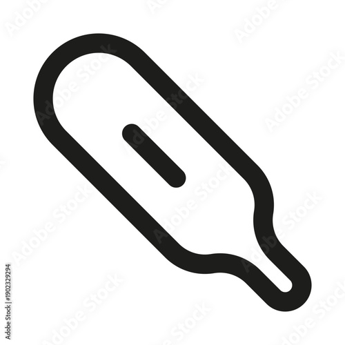 Medical Thermometer Professional Modern Line Icon. Minimal and unique healthcare symbol representing temperature measurement patient monitoring fever and medical checkup