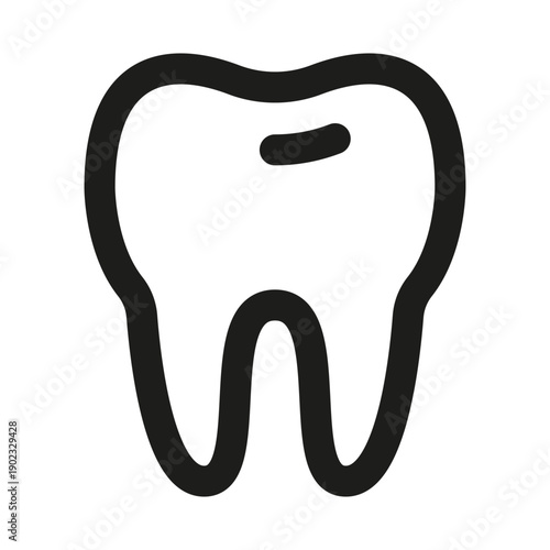 Tooth Professional Modern Line Icon. Minimal and unique dental symbol representing oral care dental health hygiene and dentistry concept