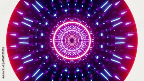 VJ Loops of Vibrant Neon Lights Pattern